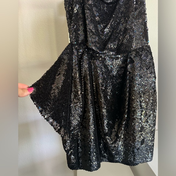 All saints hand embellished sequence mini dress. - Picture 2 of 8